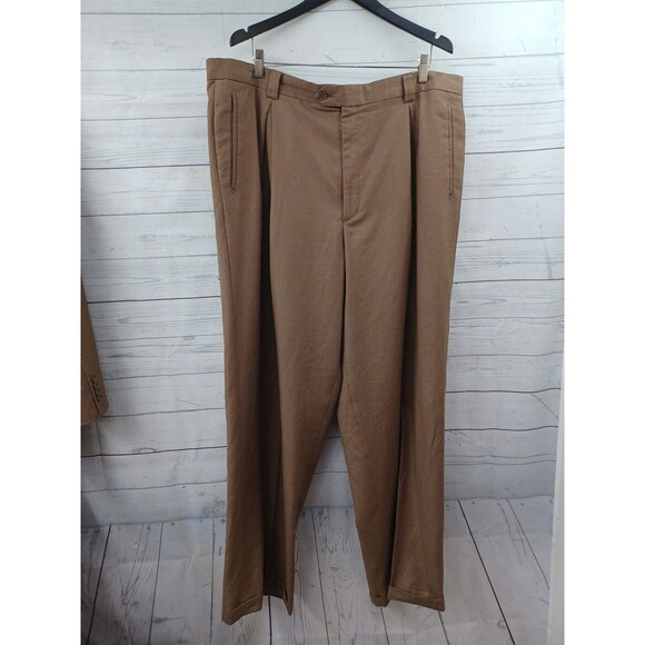 Earvin Magic Johnson Signature Brown Houndstooth Suit Sz 50XL Pants 44XLx34 - Picture 9 of 14